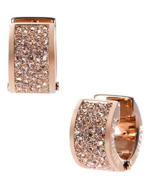 michael kors rose gold earrings|rose gold stainless steel earrings.